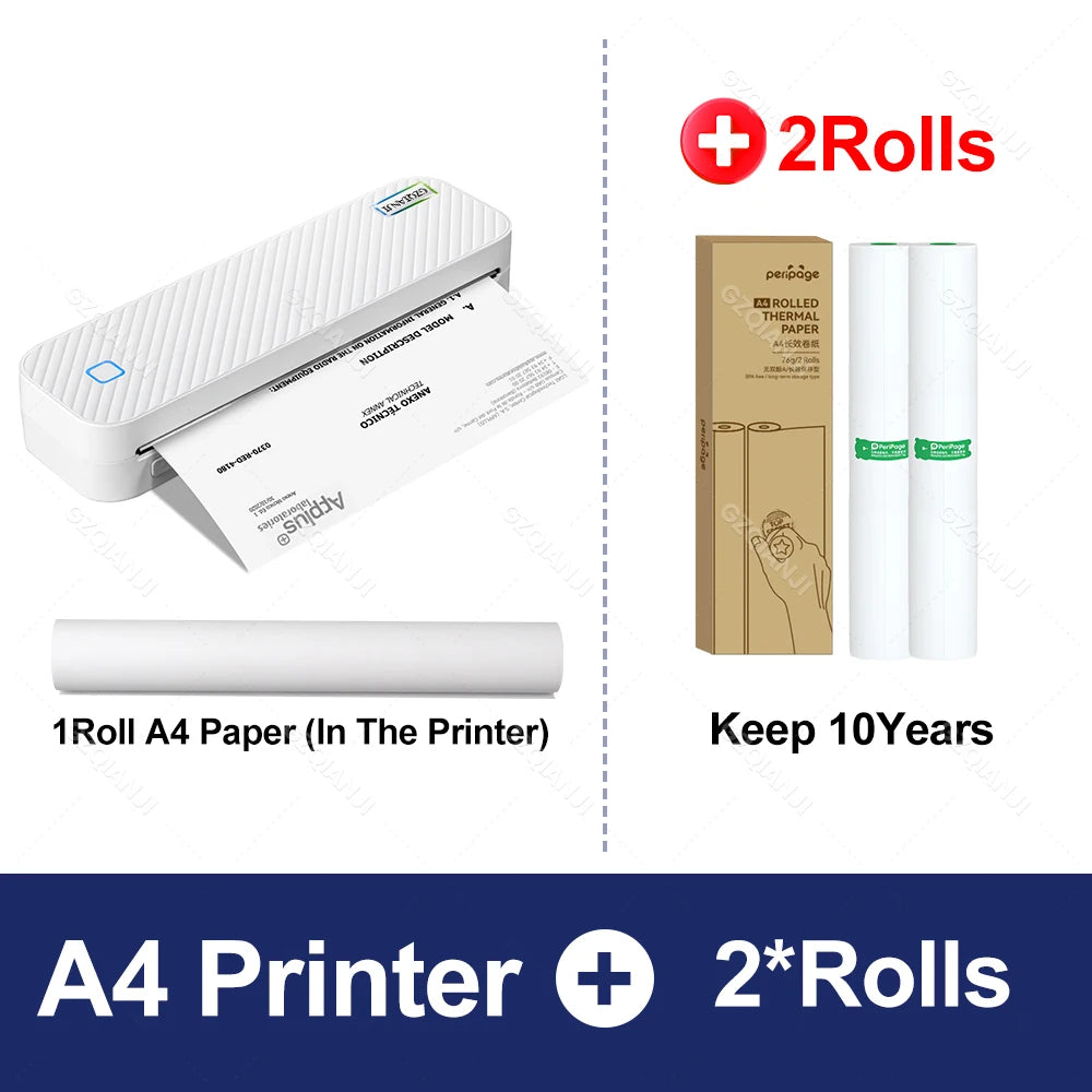 A4 Office School Company Mini Printer PDF Print A40 Portable Thermal Wireless Stencil Print Maker Machine with Papers Case