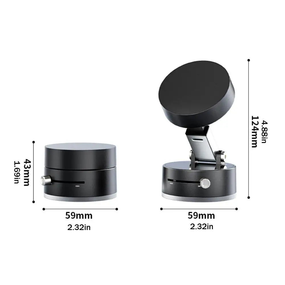 Vacuum Magnetic Mobile Phone Holder, Foldable Phone Holder with Suction Cup Bracket