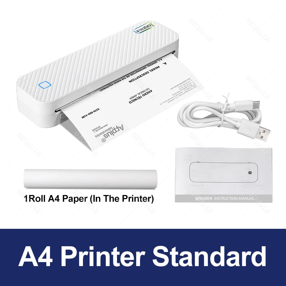 A4 Office School Company Mini Printer PDF Print A40 Portable Thermal Wireless Stencil Print Maker Machine with Papers Case