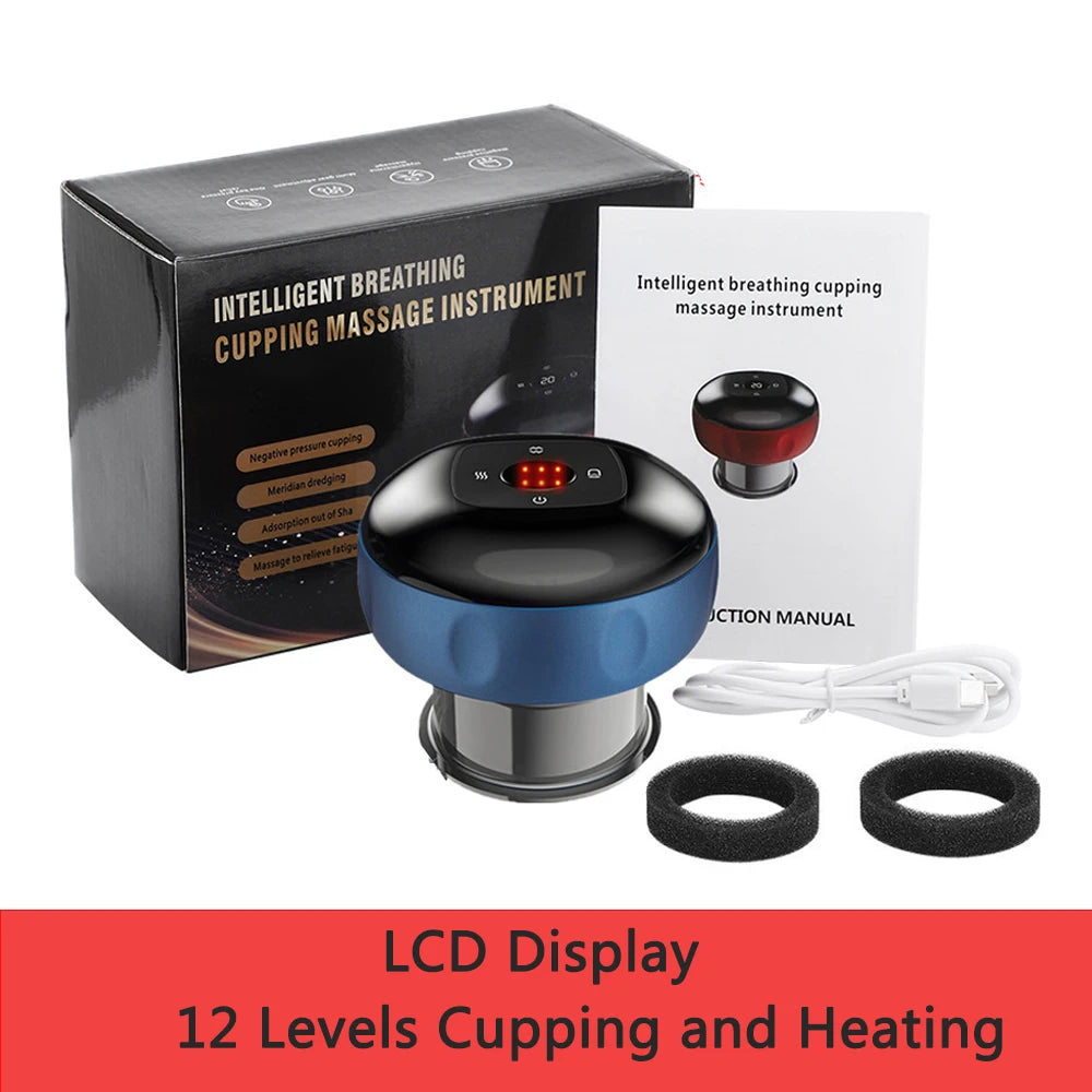 Intelligent Vacuum Cupping Massage Device, Electric Heating Suction Cups Physical Fatigue Relieve Health Guasha Cans